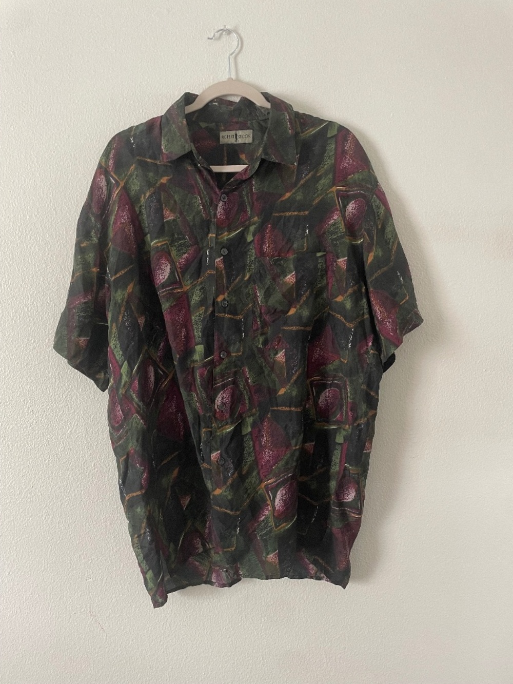 Robert Stock 100% Silk Blouse Size Large